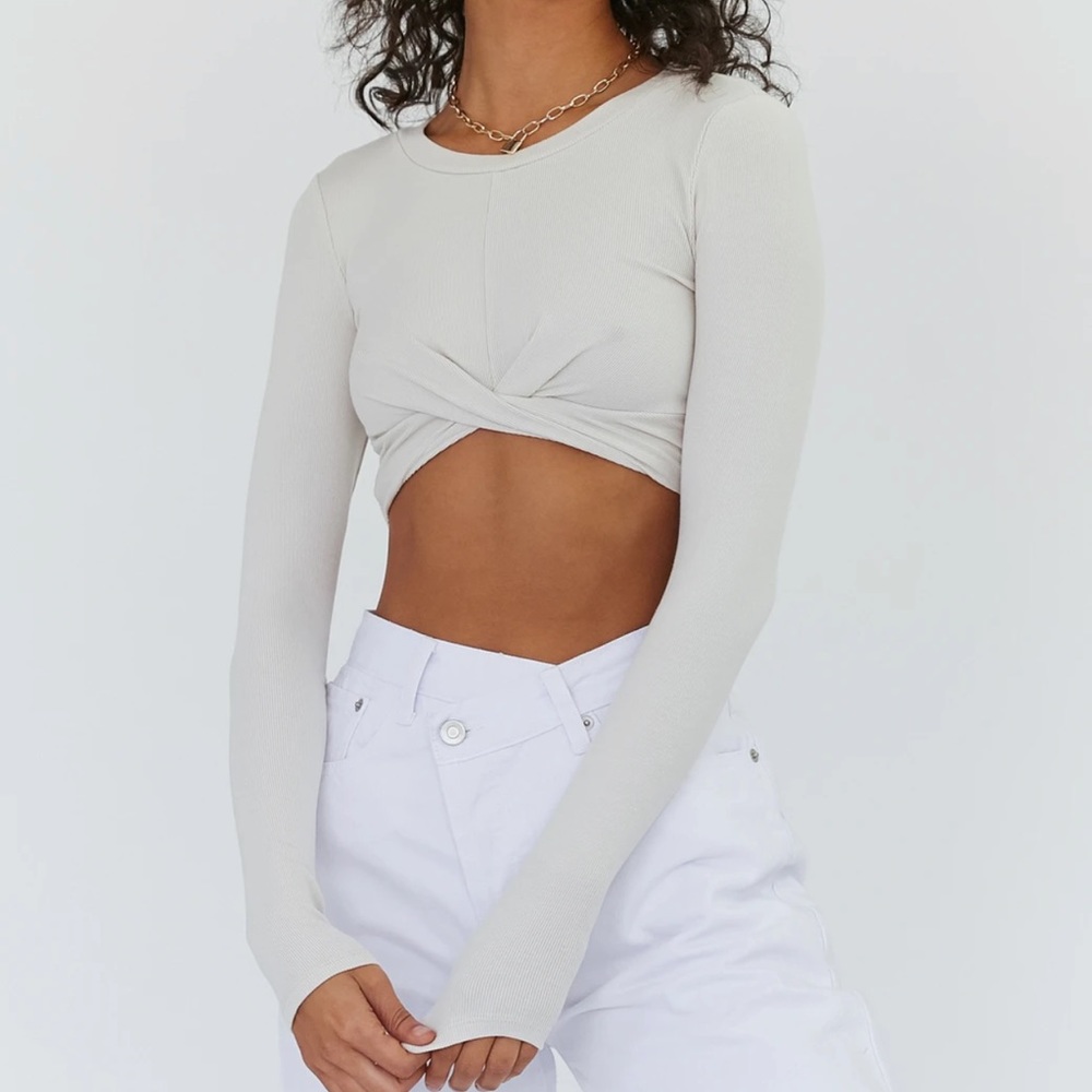 Princess Polly Beige Morgan Top